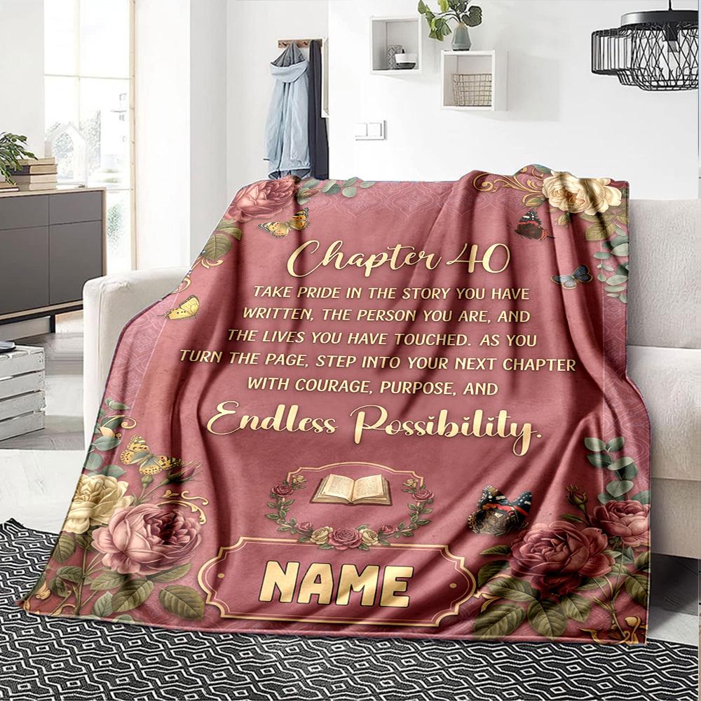Embrace Journey'S Next Chapter Customize Your Name Blankets Are Warm Soft Blankets Perfect For Naps Sofas And Relaxation They Also Make Great
