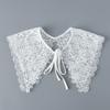 Women Hollow Out White Embroidery Fake Collar Shawls Dress Detachable Collar False Collar Shawls Cape