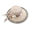 Lady's Casual Sun Hats Elegant Raffia Hats Sun Protection Wide Brim Hats Outdoor Travel Beach Hats Spring Summer
