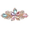 Women Fashion Flower Leaf Crystal Rhinestone Hair Barrette Clip Hairpin Jewelry