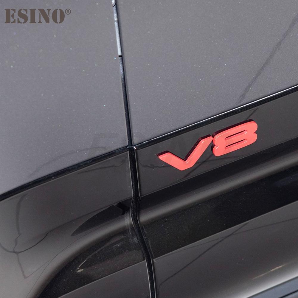 Car Styling 3D V8 ABS Adhesive Emblem Trunk Badge Fender Sticker Body for Defender 90 110 5.0T V8