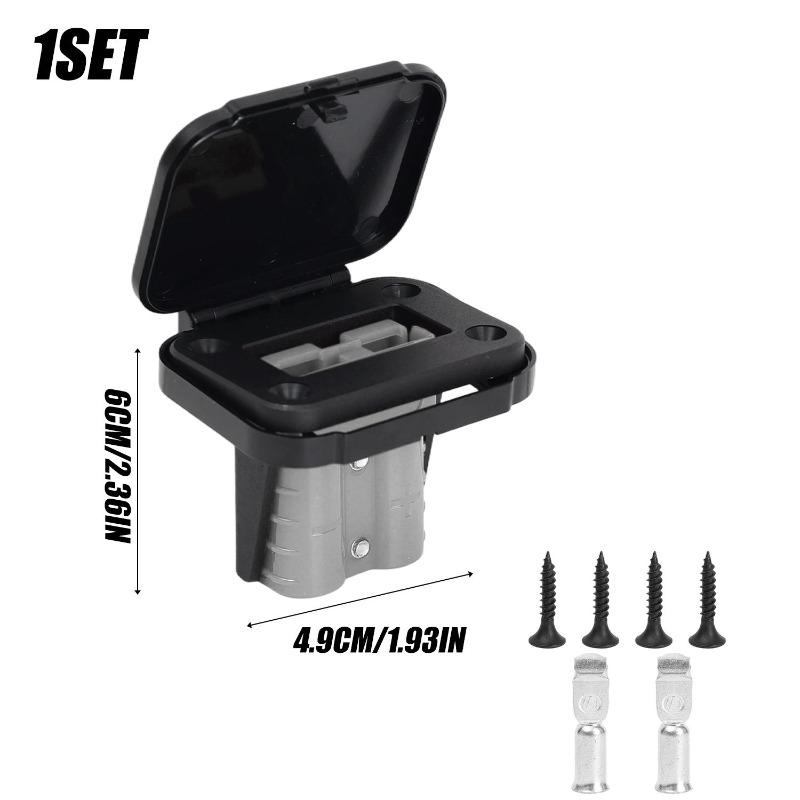 1Set 50A Cable Connectors Plug for Plug Connector Flush Mount Bracket Panel Cover for Caravan Camper Boat Truck