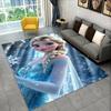 Cartoon Frozen Elsa Princess Girl Carpet Rug for Playroom Bedroom Living Room Sofa Home Decor,kid Area Rug Non-slip Floor Mat