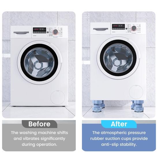 4/8 шт. Универсальные подставки для увеличения высоты стиральной машины, Выравнивающая подставка для стиральной и сушильной машины, Легко установить, Снижение шума, Виброизоляционные подкладки-подставки