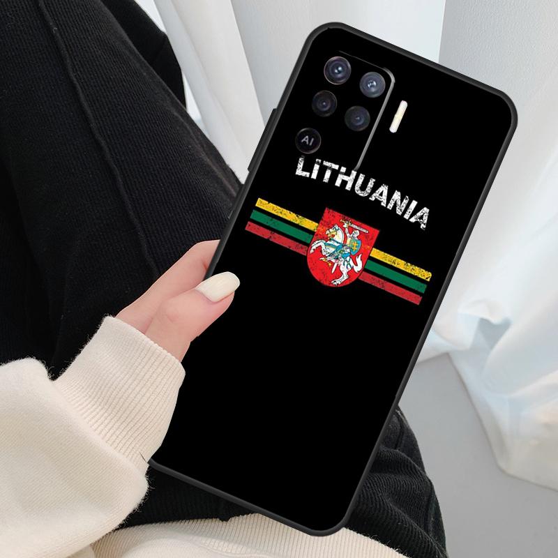 Модный чехол с флагом Литвы для Oppo A17 A57 A77 A40 A78 A54 A74 A94 A76 A16 A96 A18 A60 A80 A38 A58 A98 A15 A5 Pro