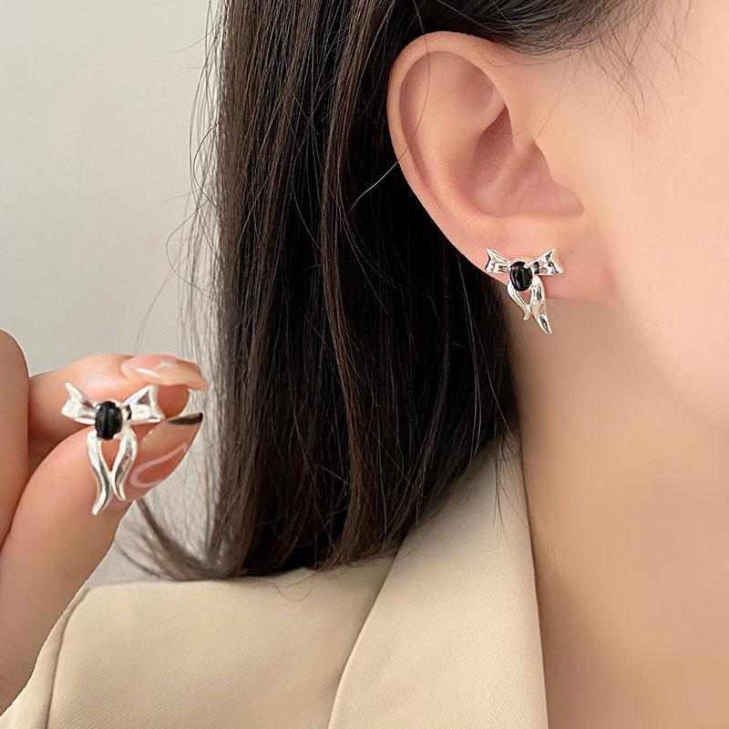 Серьги-бантики из агата, милые, легкие и роскошные, изысканные, темпераментные, стильные, высококачественные серьги, новый стиль для женщин