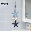 Богемское настенное украшение 1/2 шт. Деревянное украшение-морская звезда, Ручная работа, Рыбка-украшение, Стиль кантри, Прибрежное морское искусство, Подвеска для дома