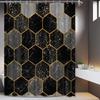 Мраморная шторка для душа Серая Золотая Белая Текстурированные шторки для душа для ванной комнаты Абстрактный узор Водонепроницаемая ткань С 12 шт. крючков