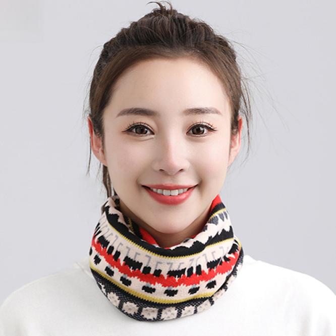 Винтажный снуд с узором снежинок, набор в стиле бохо, мягкий, теплый, эластичный, шапки, зимний, для улицы, ветрозащитный, холодозащитный, защита шеи