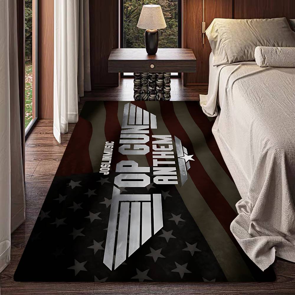 T-Top Gun Floor Mat Retro Multiple Choice Living Room Kitchen Rug Non-Slip Modern Home Decor