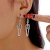 Halloween Skull Bridal Gothic Punk Skull Style Halloween Earrings For Women Punk Earrings Long Ear Drop Jewelry Gift