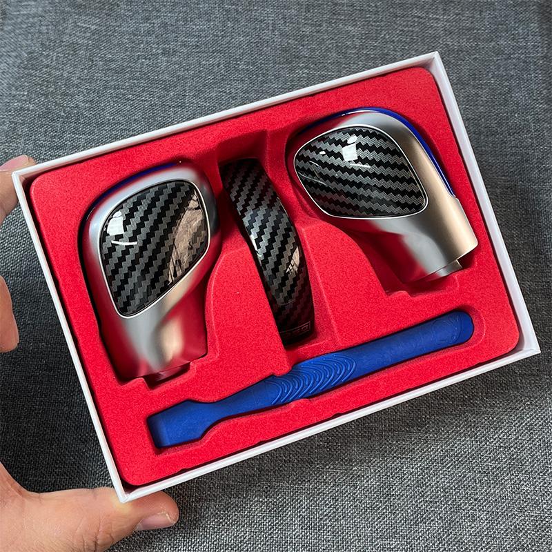 Хромированный матовый с кожаной ручкой переключения передач, боковая крышка, эмблема DSG для VW Golf 6 7 R GTI Passat B7 B8 CC R20 Jetta