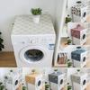 Geometric Rhombus Washing Machine Refrigerator Dust Cover Protector with Pocket