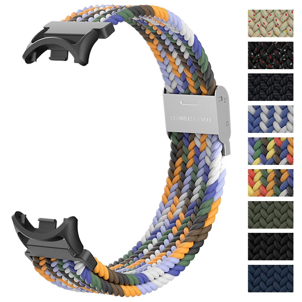 Braided Solo Loop for Xiaomi Smart Band 8 Bracelet Accessories Elastic Nylon Watchbands Replacement Correa Bracelet for Mi Band 8 Strap NFC