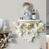 European Style Angel Decorative Wall Shelf Display Creative Resin Wall Decor for Home TV Wall Decoration Crafts Shelf Partition