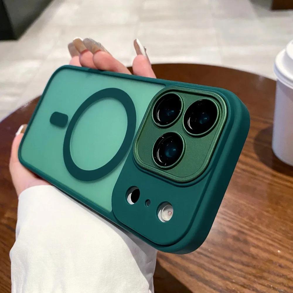 Matte Magnetic Translucent Shockproof Case For iPhone 17 16 15 14 13 12 11 Pro Max For Magsafe Wireless Charge Cover