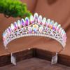 The Bride's Luxurious Full Diamond Crown Headwear Wedding Dress Headband Accessory Princess Shaped Crown Alloy Hair Accessory