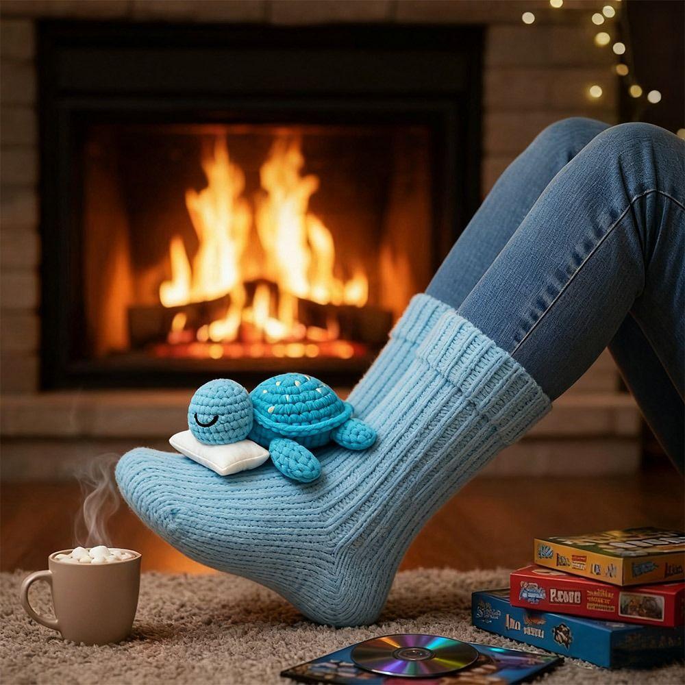 Носки-тапочки 3D-вязки, ручной вязки, забавные, креативные, с животными, рождественские подарки