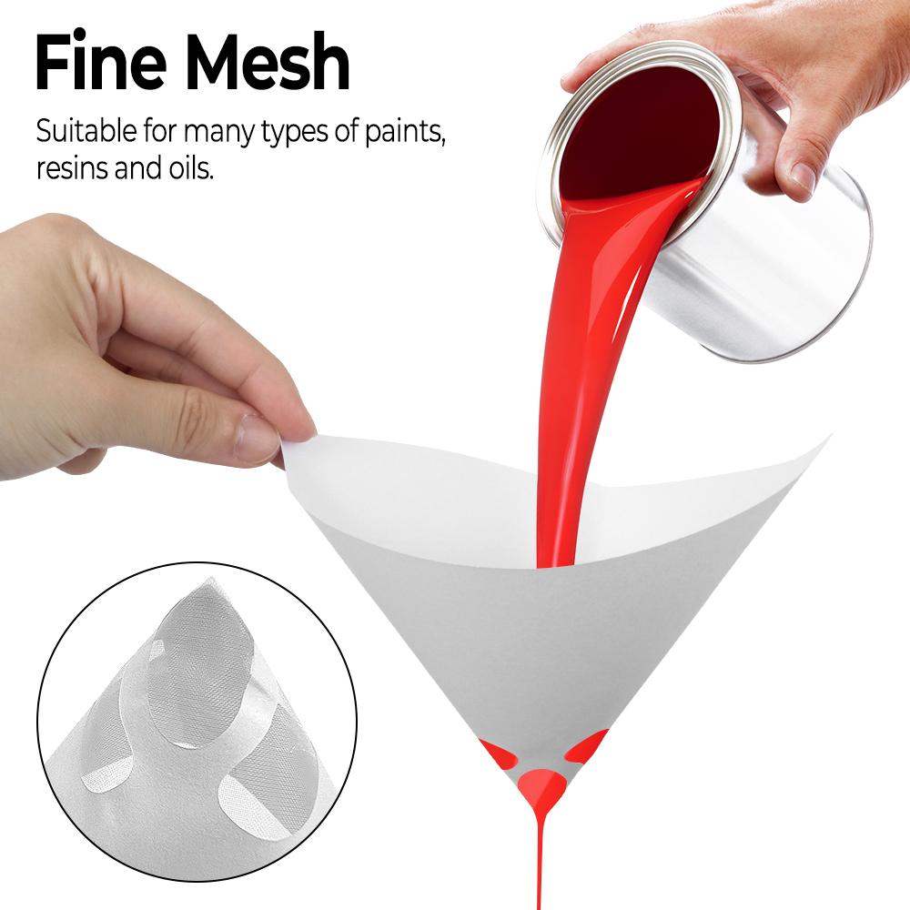 Paint Filter Conical Nylon Micron Papers Paper Funnels Tools 200 Pcs Purifying Straining Cup Funnel Disposable Paper Filters 100 Mesh