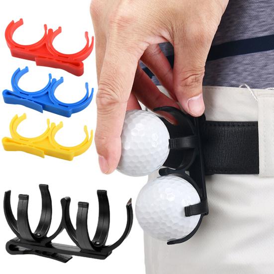 Golf Ball Holder Clip Rotatable Claw Secure Grip Professional Foldable Portable 2 Golf Balls Organizer Clamp Golf Accessories Golfer Gift