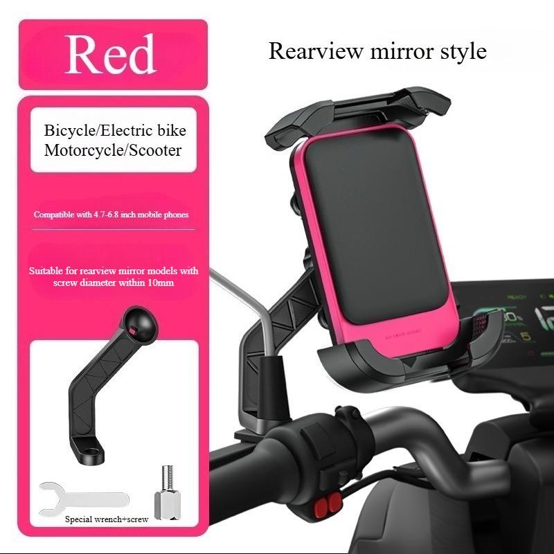 Shock Resistant Motorcycle Phone Holder for Delivery Riders Electric Bicycle Navigation Mount Stable Clamp for Mobile Phones