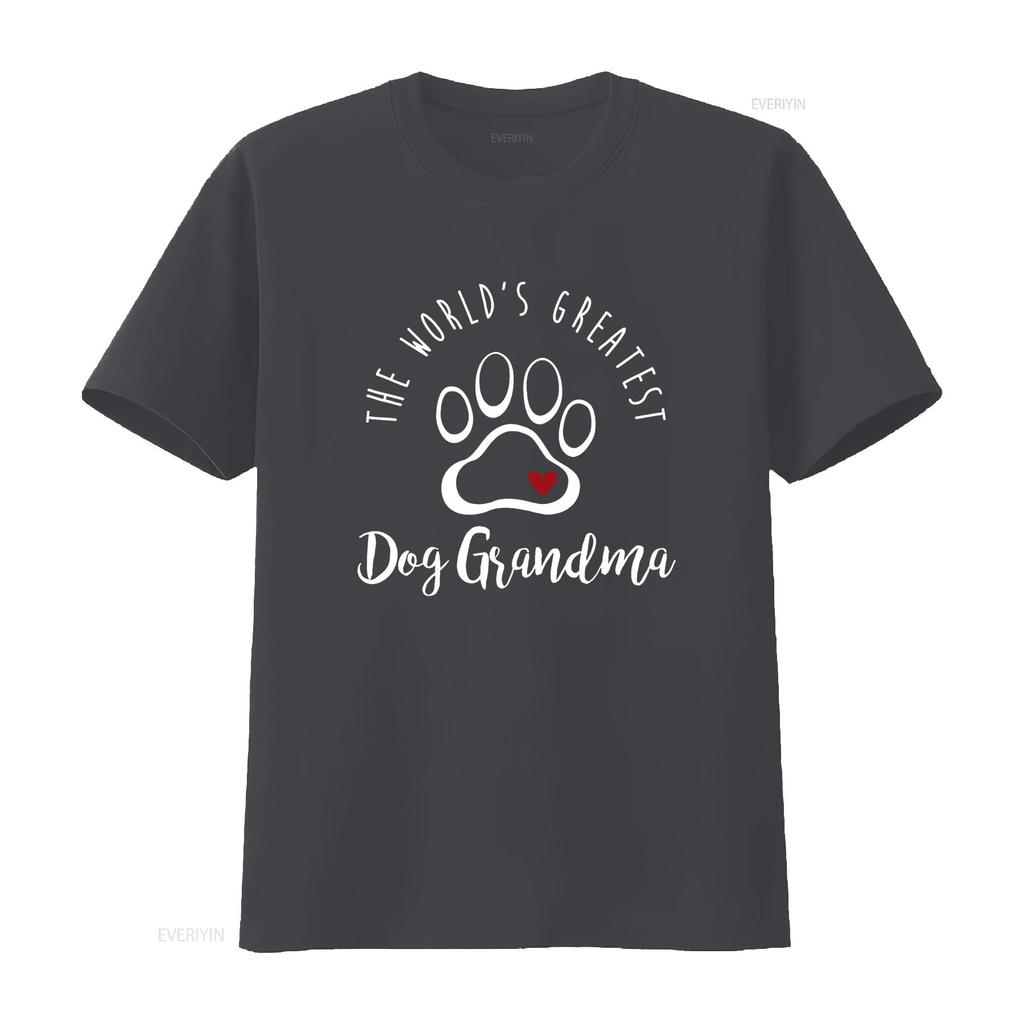 The Worlds Greatest Dog Grandma Pet Love Fur T Shirt vintage Washed Versatile Unisex homme Stylish Slightly fashion Breathable