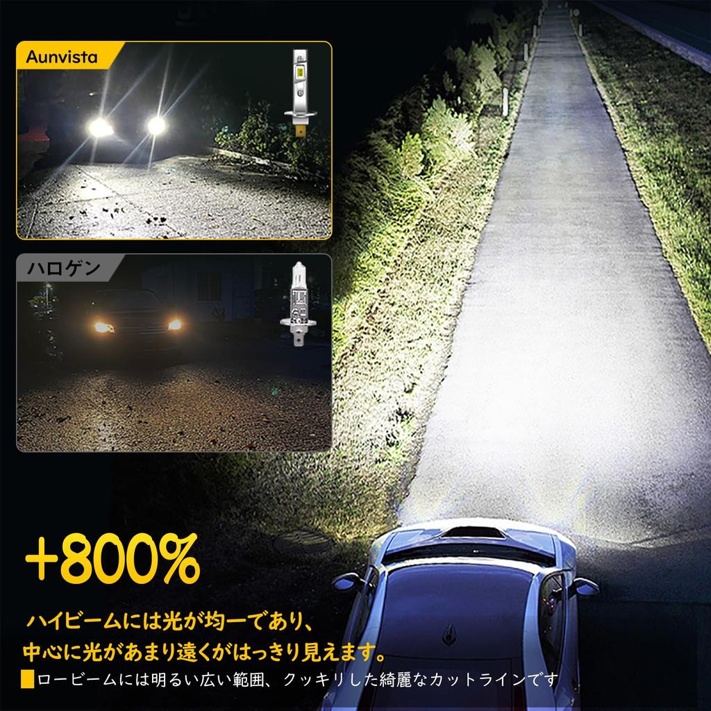Светодиодная фара Aunvista H1 для автомобиля, оснащенная 16 светодиодными чипами высокой яркости 6000K, совместимая с техосмотром транспортного средства, 20000LM, совместимая с автомобилем DC12V, 30W2 Fa