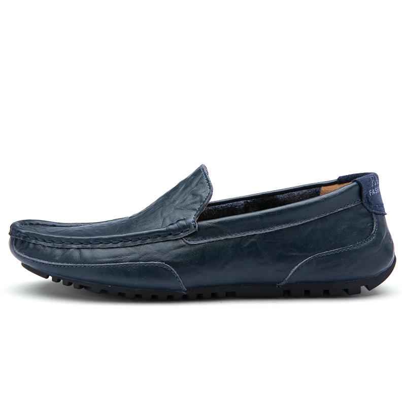 Plus Size Men Leather Casual Driving Slip On Outdoor Flat Soft Comfortable Loafers Shoes