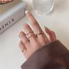 Female Fashion Jewelry Korean Zinc Zinc Alloy Retro Tail Ring Knuckle Finger Rings Twist Ring Set Round