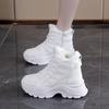 Женские большие размеры мягкая подошва осень и зима теплый мех один снежные ботинки подкладка с утеплителем нескользящие походные повседневные спортивные хлопковые ботинки