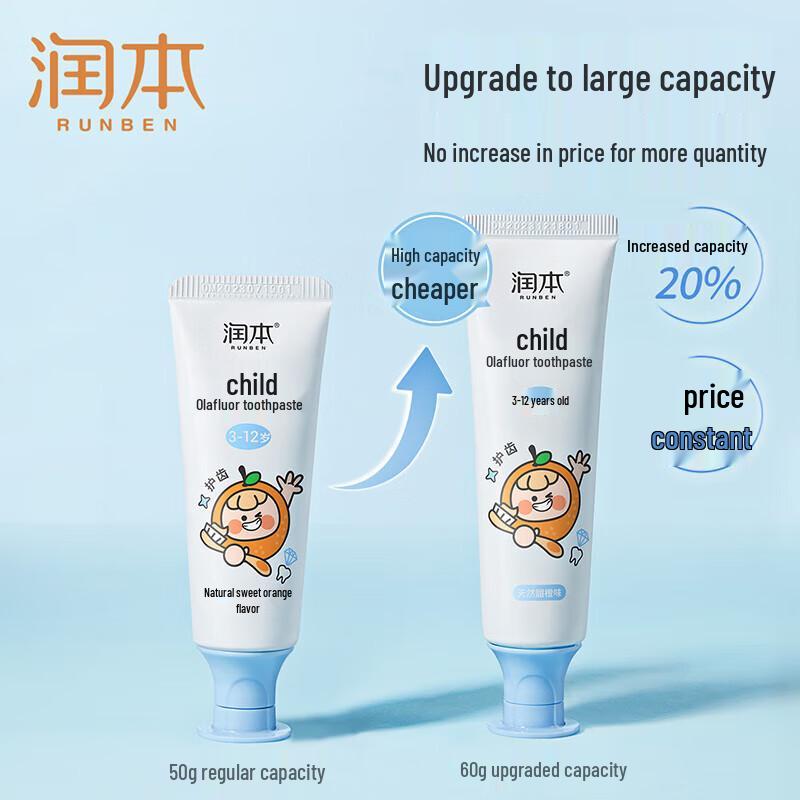 Детская зубная паста Runben с фтором