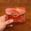 Distressed Leather Business Card Holder, Credit Cards Wallet for Men Slim Compact Vintage Card Holder Minimalist Card Organizer