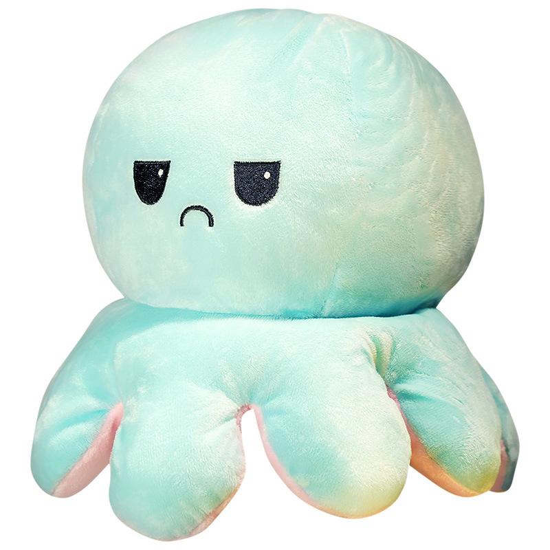 Double-Sided Flip Octopus Creative Plush Toy PP Cotton Super Soft Plush 31-50cm Height Adorable Expression Cross-Border Flipping