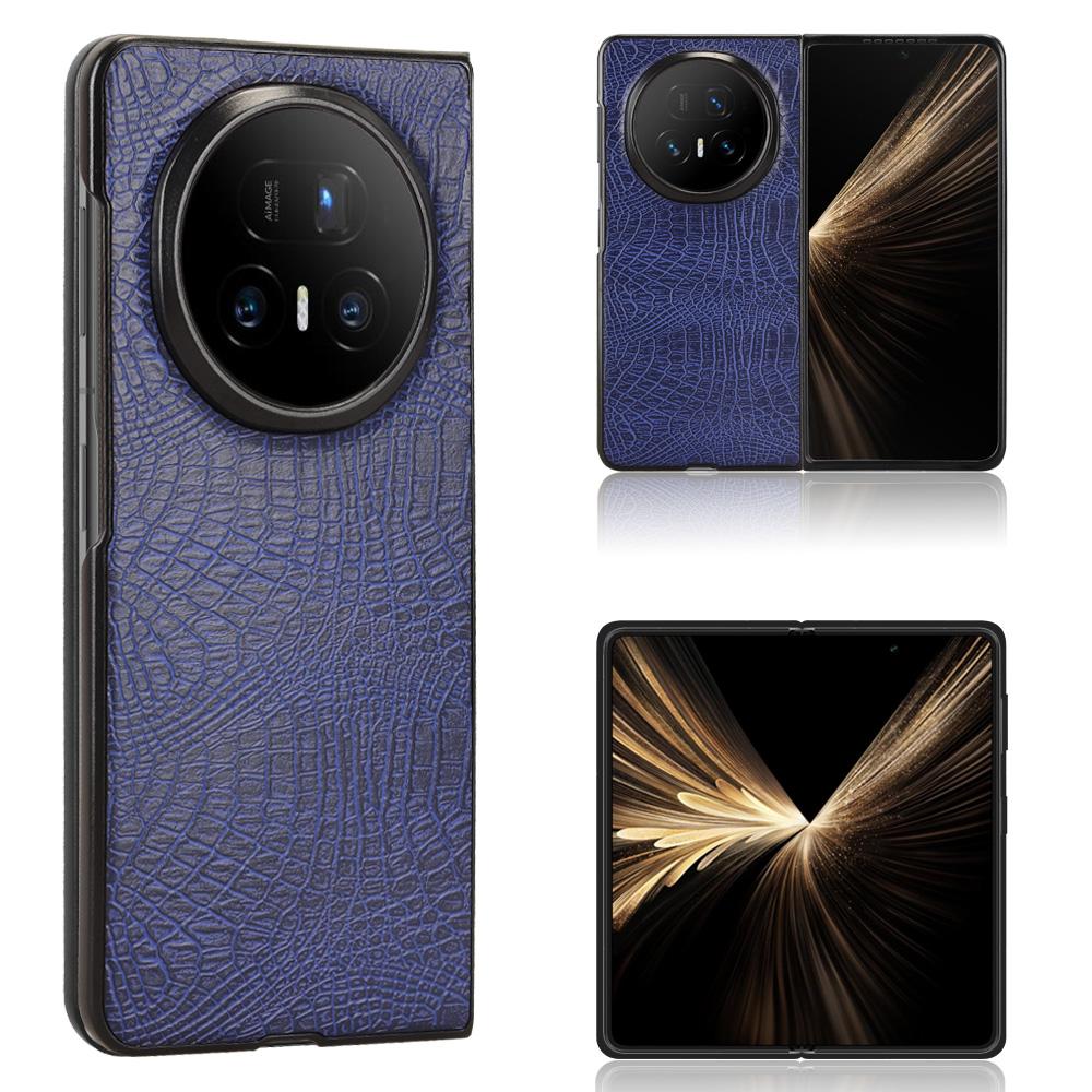 Для Honor Magic V5 5G Чехол Кожаный с текстурой крокодила Покрытие Твердый ПК Чехол для телефона