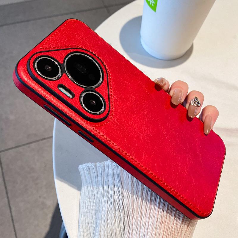 Кожаный узор в стиле ретро, подходит для чехла для мобильного телефона Huawei Pura70pro P70 Ultra Кожа P70 Новая модель Полностью закрывающий Противоударный