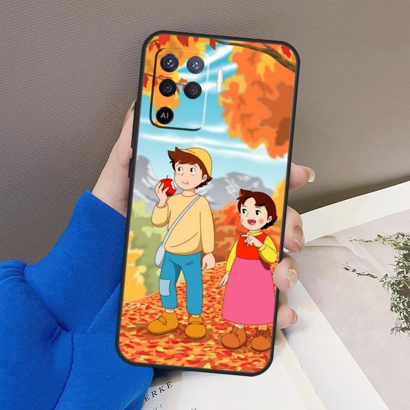 Мультяшный чехол для телефона Хайди для OPPO A54 A74 A94 A53S A1K A15 A16 A3S A5S A83 A91 A93 A5 A9 A53 A31 A52 A72