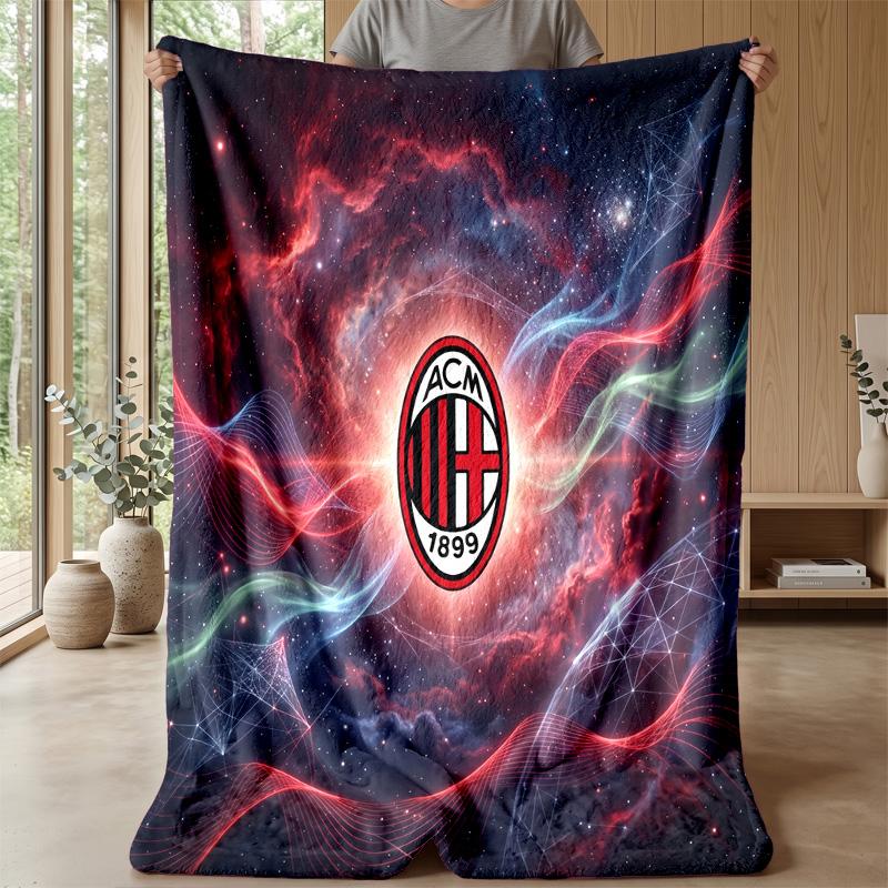 AC Milan Theme blanket Soft Flannel Blanket Plush Throw Blanket Cozy Sofa Bed Blanket for Home Decor