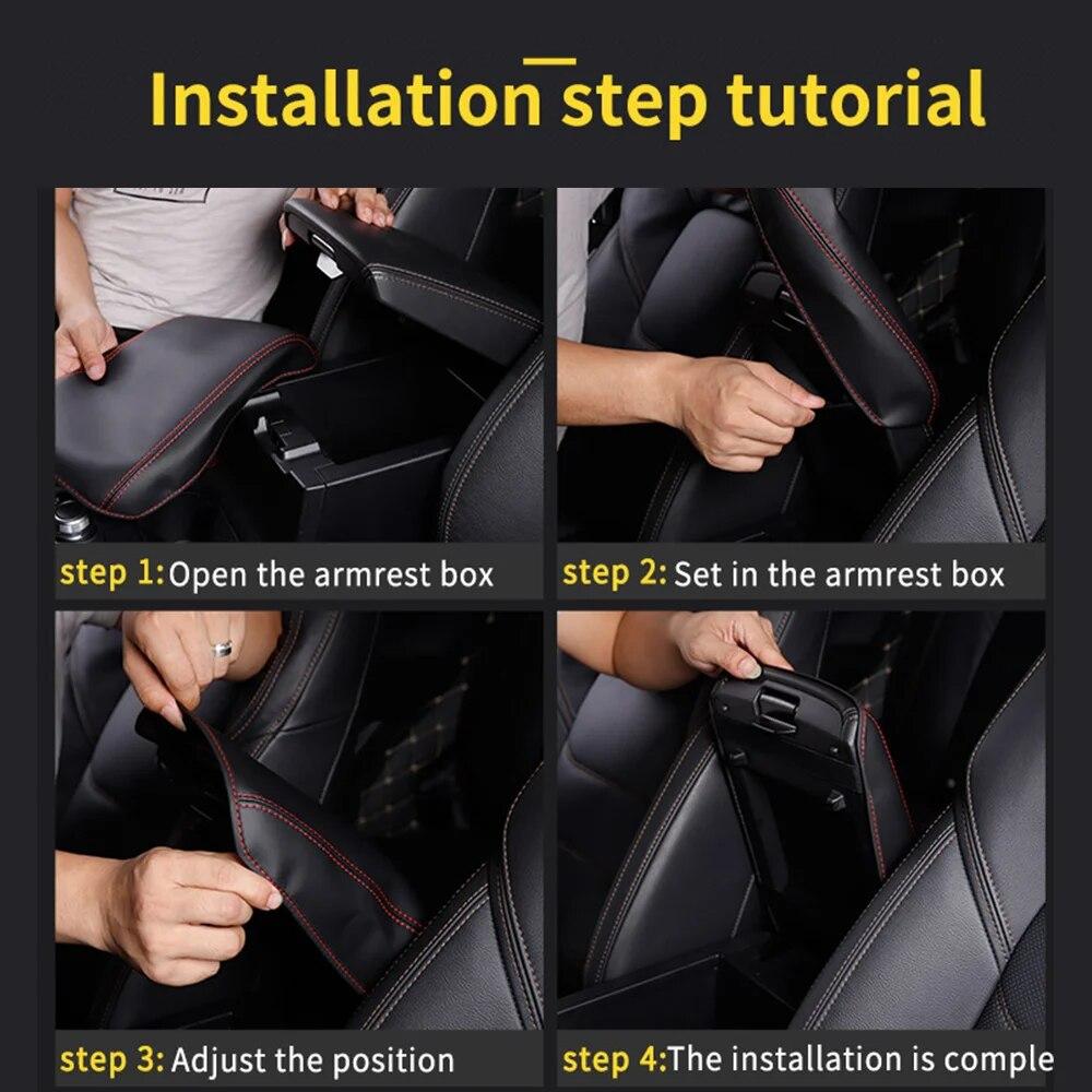 Для Mazda CX-5 CX5 KE KF Автомобильный подлокотник Защитная крышка Центральное управление Подлокотник Кожаные аксессуары Украшение интерьера