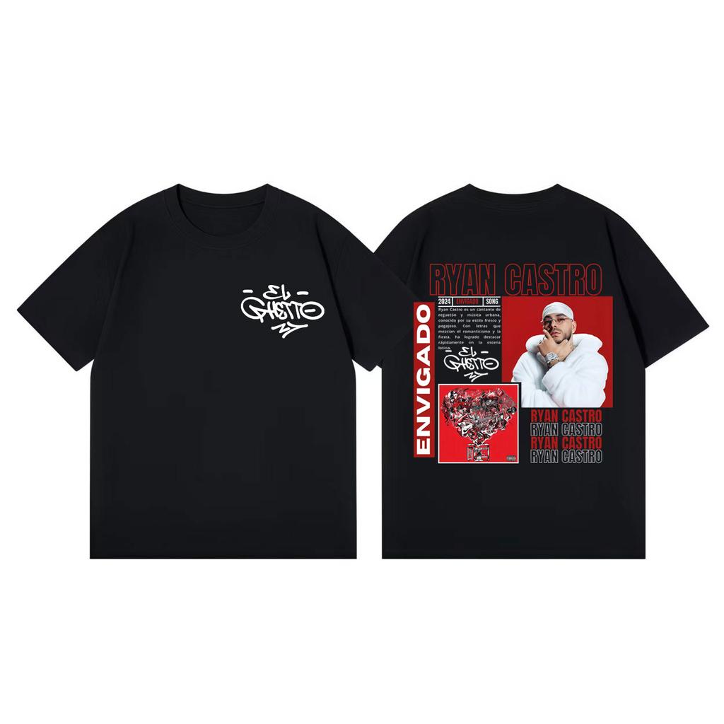 Rapper Ryan Castro Album Merch T Shirts Unisex Women Clothing Fashion Hip Hop Tshirt Summer Casual Cotton Short Sleeve Tshirts