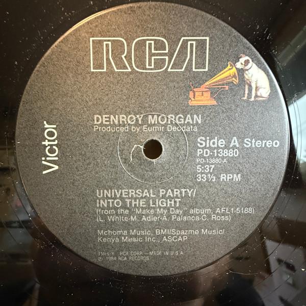 12-дюймовая пластинка DENROY MORGAN - Universal Party/Into The Light PD13880 RCA Victor 1984 US Soul/Funk Б/У