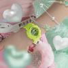 Casio Женские часы Baby-G, смола, 100 м водостойкость, аналоговые, ударопрочные, кварцевые, BA-110YK-3A