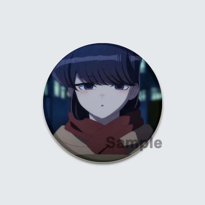 32/44/58 мм Komi Can T Communicate Круглая булавка Милая мультяшная застежка-брошь для рюкзака Аксессуары для одежды Аниме Коллекция Значков Украшения