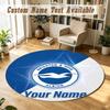Round Rug Custom NameBrighton & Hove Albion Football Pattern Non Slip Carpet Home Floor Decor
