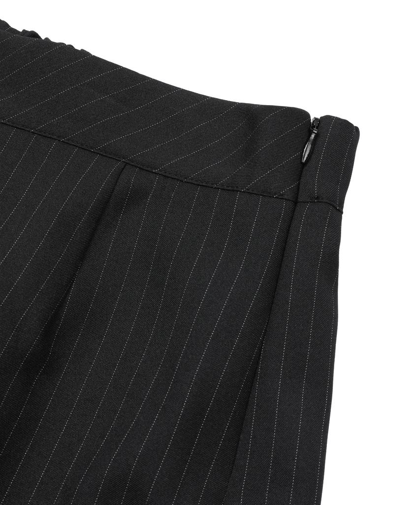 Mucent Flint Stripe Half Pleated Skirt