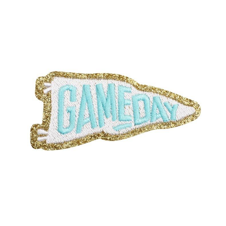 Black Fox Glitter Powder Football Chenier Embroidery Cloth Sticker Baseball Uniform Decoration Diy Patch