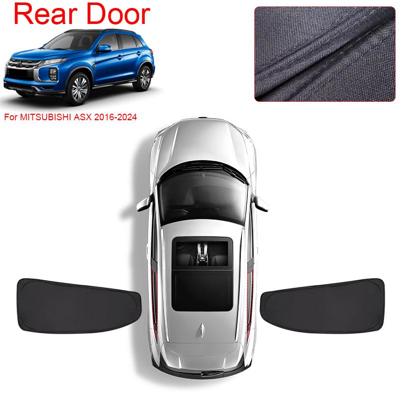 Car Black Window Privacy Sunshade For MITSUBISHI ASX 2016-2024 Auto Anti-UV Heat Insulation Protect Cover Interior Accessory