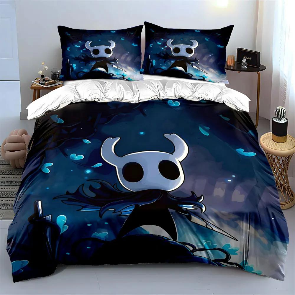 """Набор декора Hollow Knight""" Мягкая удобная пододеяльник Комплект постельного белья Включает 1*Пододеяльник и 2*Наволочки подарок"""