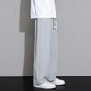 Dingfengbaoluo Japanese Retro Casual Pants for Men, Summer Loose Straight-Leg Wide-Leg Trousers