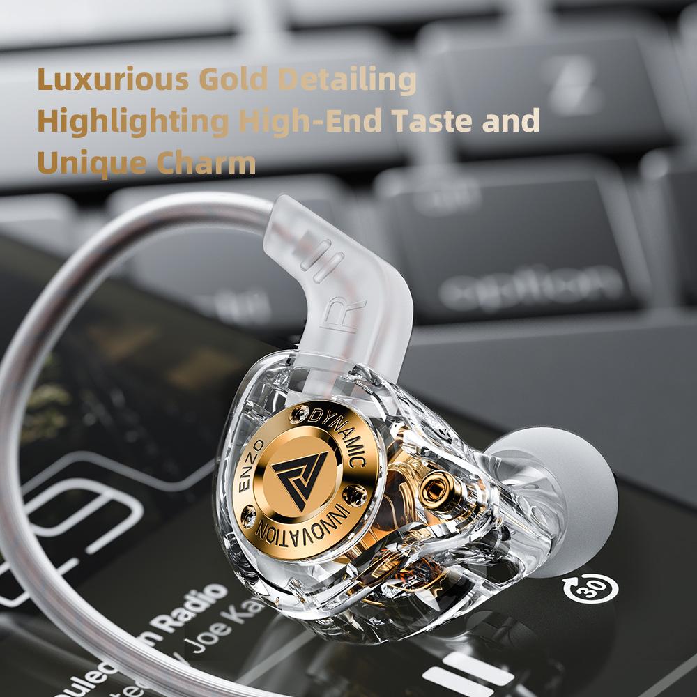 QKZ Super Bass Wired Earphones ENZO Headset 3.5MM In-Ear Earbuds With HD Microphoen Noise Cancel Headphone Cable Control