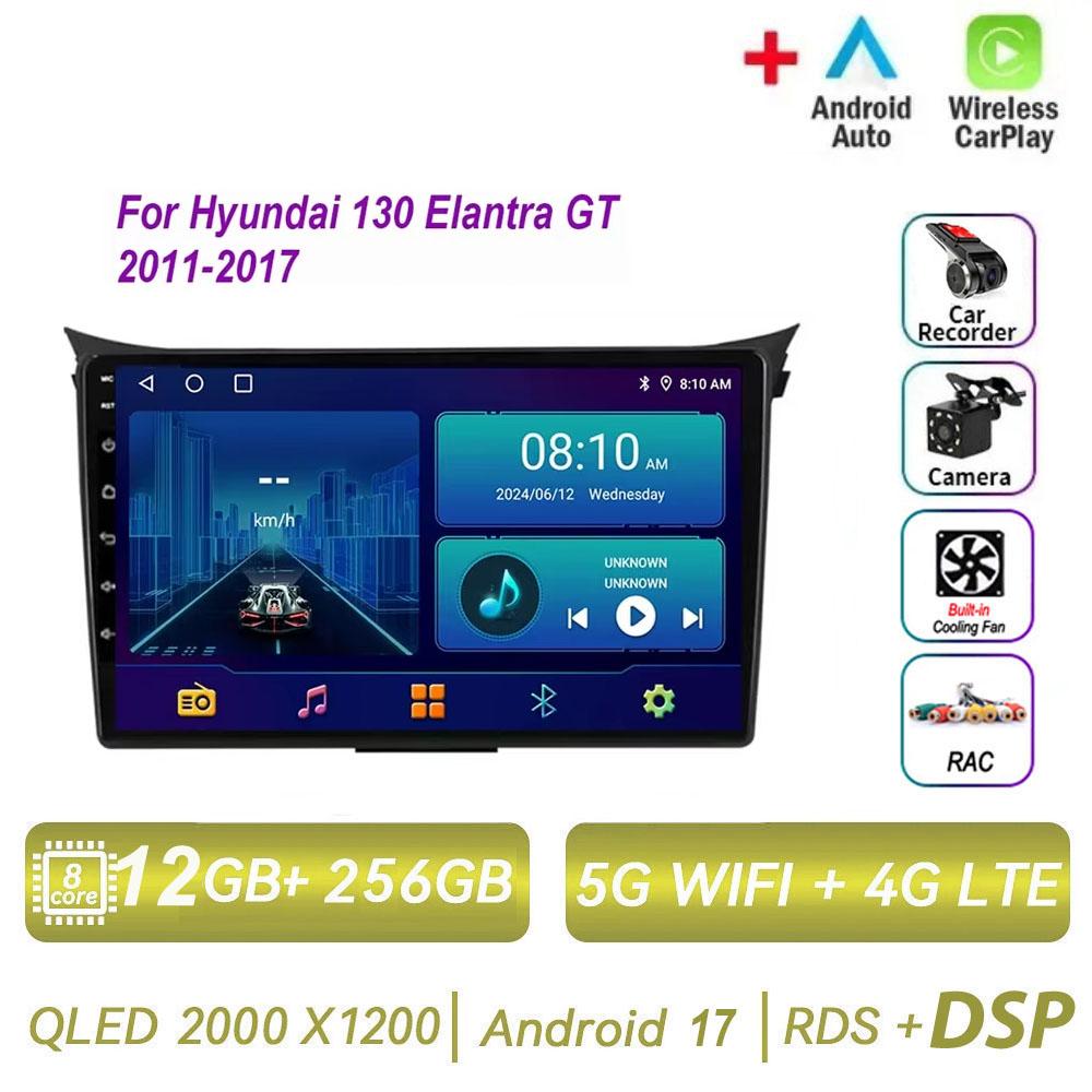 Android 17 pour Hyundai I30 Elantra GT 2012 - 2016, autoradio sans 2din, Carplay, GPS, WIFI, navigation, lecteur DVD, lecteur multimédia de voiture